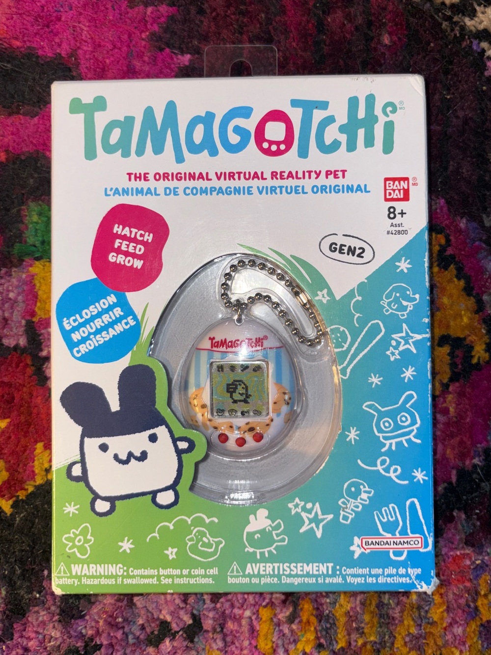 Bandai Tamagotchi Gen2 Virtual Pet - White with Red Buttons - Picture 1 of 1